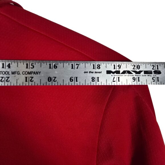 Adidas Hooded Sweatshirt Small Men's Red Logo Long Sleeve Kangaroo Pocket - Picture 4 of 8